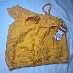 Cat & Jack One-Shoulder Orang Tank Top with. Size S (6/7). 74% RAYON.